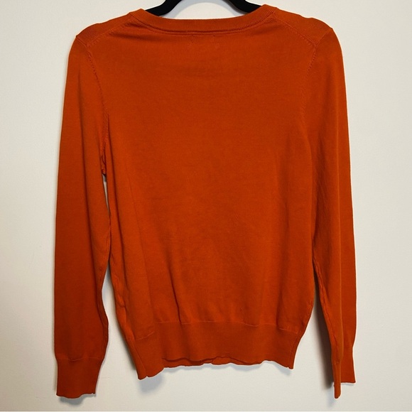 ☁️ Tommy Hilfiger/ Pima cotton orange full button cardigan - Picture 5 of 10